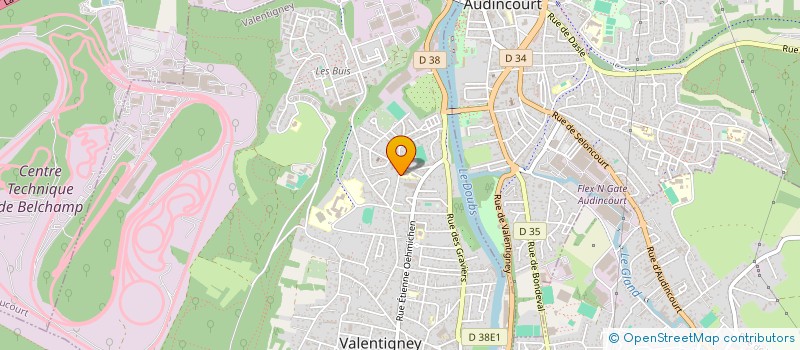 localisation de l'entreprise ASSOCIAT DEVOIRS ET PROGRES à VALENTIGNEY