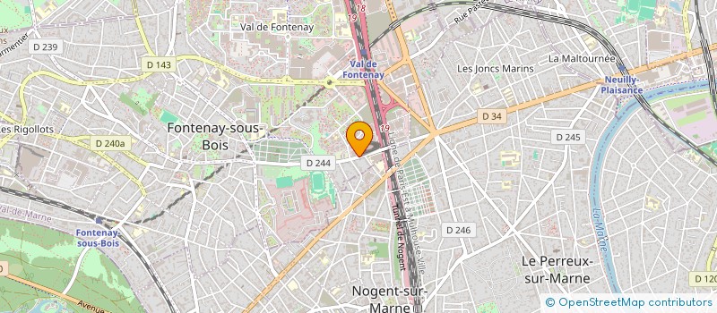 localisation de l'entreprise ASSOCIAT. REGIONALE SPORT ET VIE SOCIALE à FONTENAY-SOUS-BOIS