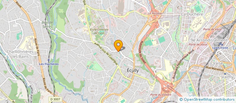 localisation de l'entreprise ASSOCIAT TENNIS CLUB CHARRIERE BLANCHE  ECULLY