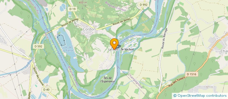 localisation de l'entreprise ASSOCIATIION VIC'MUSIC  BREGNIER-CORDON