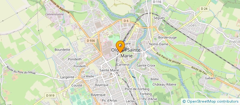 localisation de l'entreprise ASSOCIATION 00111000  OLORON-SAINTE-MARIE