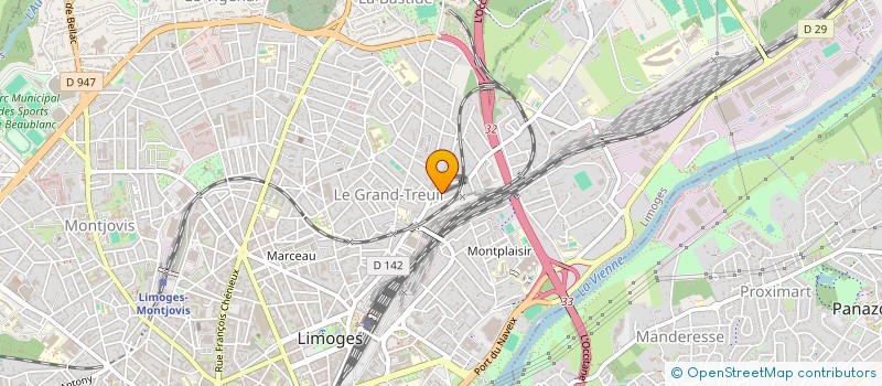 localisation de l'entreprise ASSOCIATION 1001 FACONS DE GRANDIR à LIMOGES