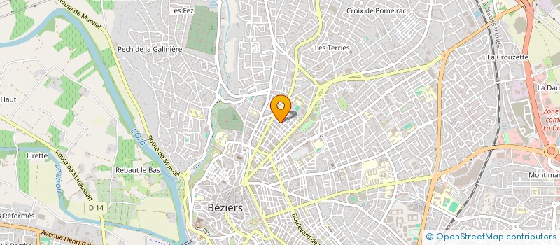 localisation de l'entreprise ASSOCIATION 1209  BEZIERS