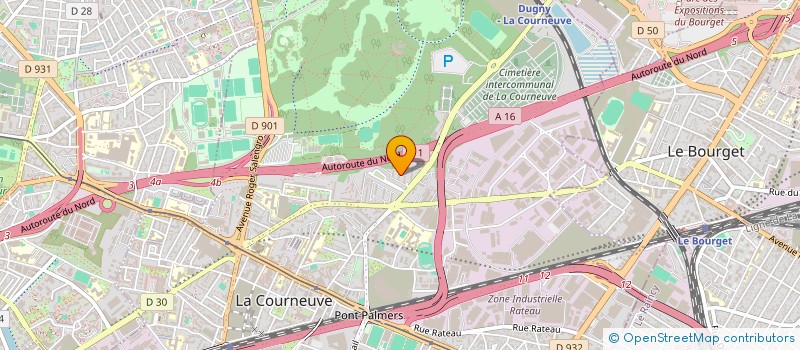 localisation de l'entreprise ASSOCIATION 3S SOLIDARITE, SECOURS ET SERVICES  LA COURNEUVE