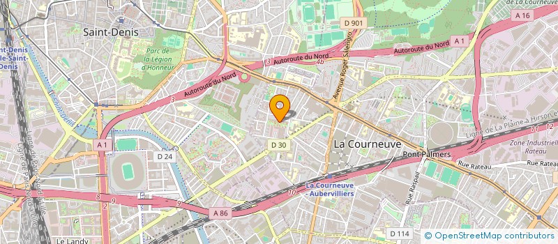 localisation de l'entreprise ASSOCIATION 4 ETOILES FILANTES à LA COURNEUVE