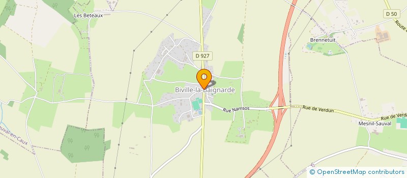 localisation de l'entreprise ASSOCIATION A.C.ET A.C.P.G. 1914-1918 ET 1939-1945 SECTION DE BIVILLE-LA-BAIGNARDE  BIVILLE-LA-BAIGNARDE