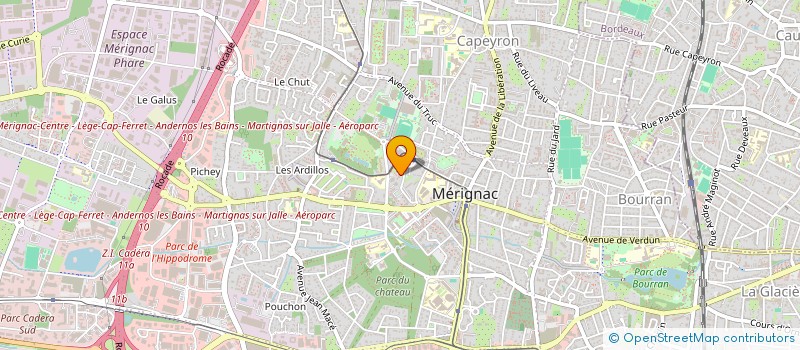 localisation de l'entreprise ASSOCIATION A.D.E  MERIGNAC