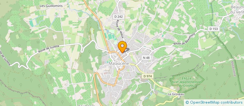 localisation de l'entreprise ASSOCIATION A.D.E.A  MALAUCENE