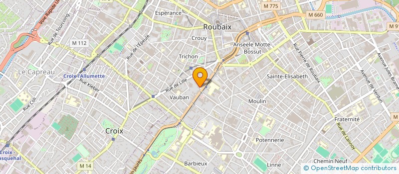 localisation de l'entreprise ASSOCIATION A.D.I.C.E  ROUBAIX