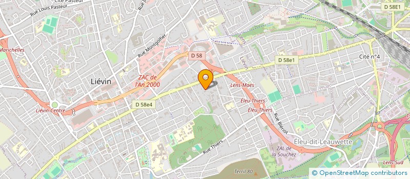 localisation de l'entreprise ASSOCIATION A DARONDEL à LIEVIN