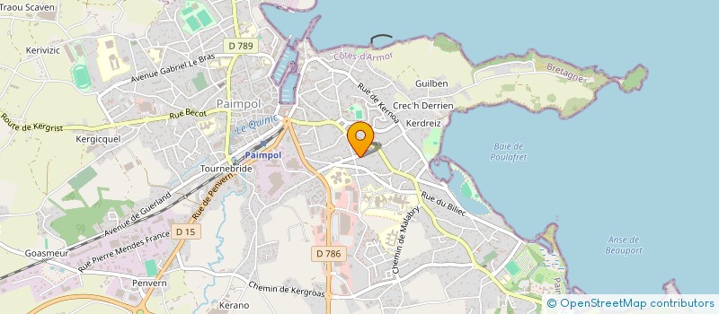 localisation de l'entreprise ASSOCIATION A DELPH PRODUCTION  PAIMPOL