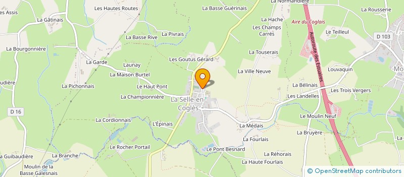 localisation de l'entreprise ASSOCIATION A L ENVERS  LES PORTES DU COGLAIS