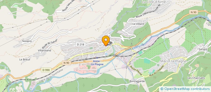 localisation de l'entreprise ASSOCIATION A LA DECOUVERTE à AIME-LA-PLAGNE