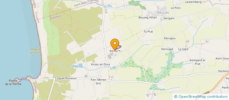 localisation de l'entreprise ASSOCIATION A M B (LES AGRI-METHANIERS BIGOUDENS)  PLOMEUR