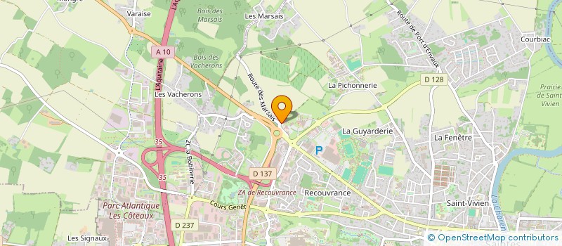 localisation de l'entreprise ASSOCIATION ABRI ADMR 17  SAINTES