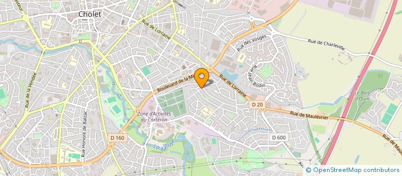 localisation de l'entreprise ASSOCIATION ABRI DES CORDELIERS à CHOLET