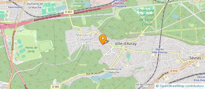 localisation de l'entreprise ASSOCIATION ACCES A LA SANTE BUCCO-DENTAIRE (AASBD) à VILLE-D'AVRAY