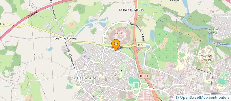 localisation de l'entreprise ASSOCIATION ACCES MEDECINE SANTE MAINE ET LOIRE  BEAUCOUZE