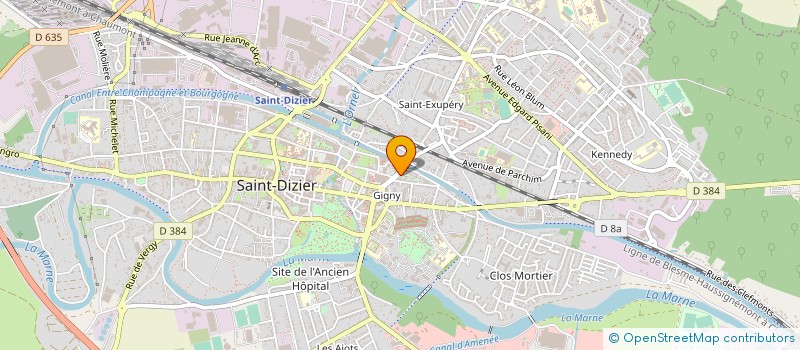 localisation de l'entreprise ASSOCIATION ACCUEIL DES VILLES DE FRANCE à SAINT-DIZIER