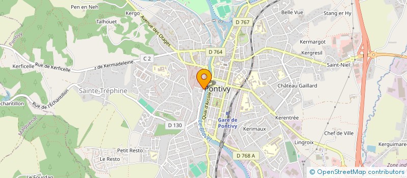 localisation de l'entreprise ASSOCIATION ACCUEIL ET PARTAGE à PONTIVY