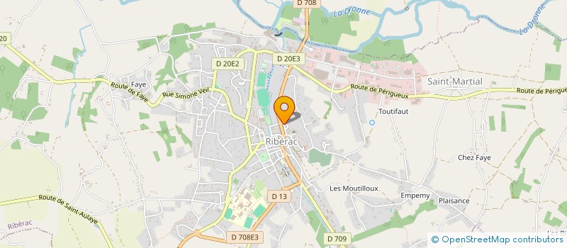 localisation de l'entreprise ASSOCIATION ACCUEIL LOISIR  RIBERAC