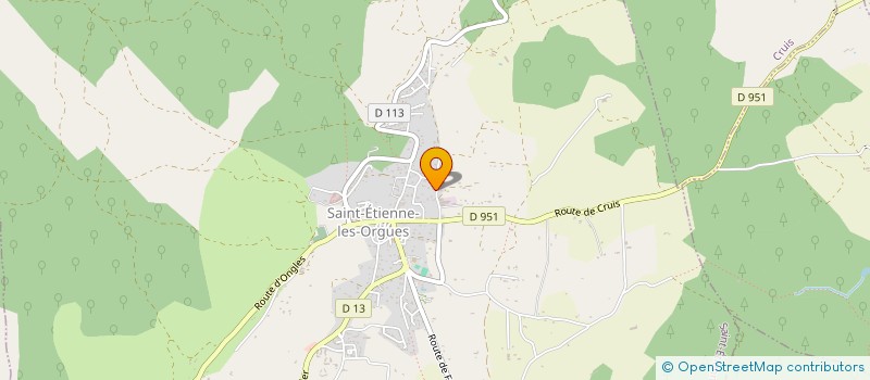 localisation de l'entreprise ASSOCIATION ACCUEIL SOLIDARITE SAINT ETIENNE LES ORGUES à SAINT-ETIENNE-LES-ORGUES