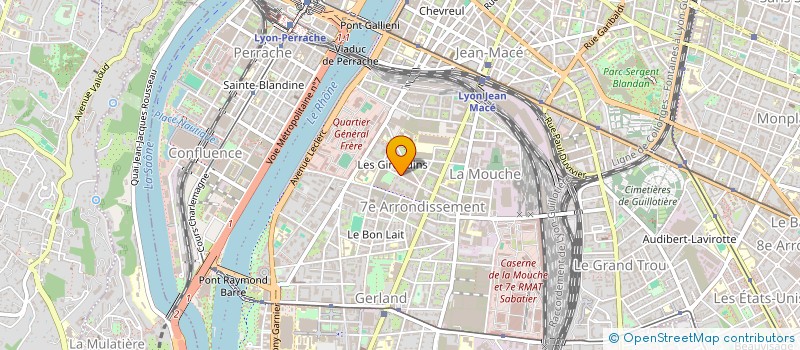 localisation de l'entreprise ASSOCIATION ACCUEILS DE JOUR RHONE METROPOLE  LYON