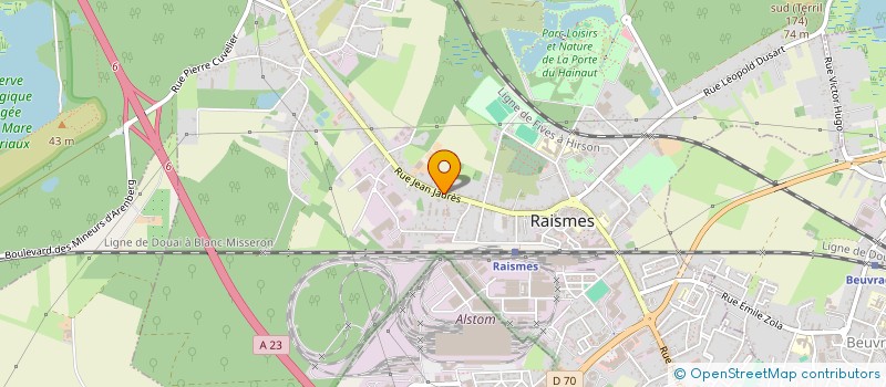 localisation de l'entreprise ASSOCIATION ACTIFORM  RAISMES