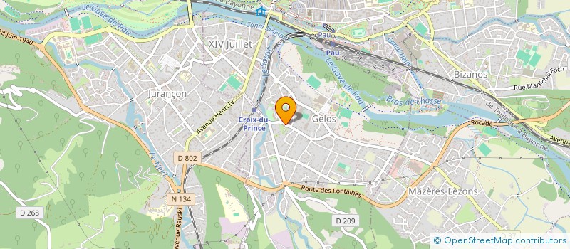 localisation de l'entreprise ASSOCIATION ACTION JEUNESSE INNOVATION ET REINSERTION  GELOS