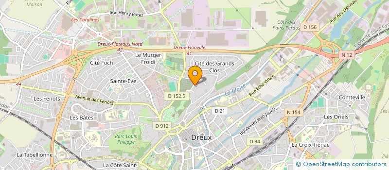 localisation de l'entreprise ASSOCIATION ACTION POUR TOUS à DREUX