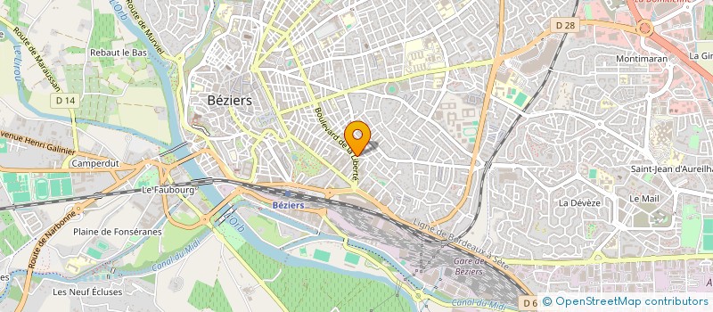 localisation de l'entreprise ASSOCIATION ACTION REBERTH à BEZIERS