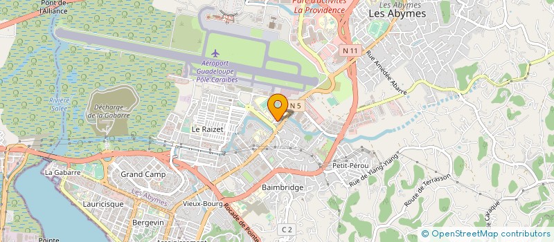 localisation de l'entreprise ASSOCIATION ACTIONS INSERTION SOCIALE à LES ABYMES