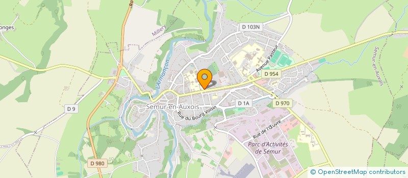 localisation de l'entreprise ASSOCIATION ACTIONS JEUNES EN AUXOIS  SEMUR-EN-AUXOIS