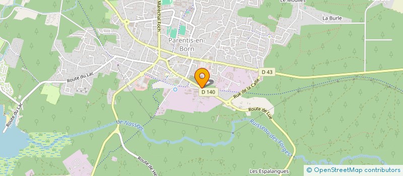 localisation de l'entreprise ASSOCIATION ADA FERIA  PARENTIS-EN-BORN