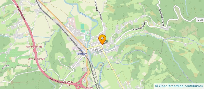 localisation de l'entreprise ASSOCIATION ADMR ARROS ESTEOUS  TOURNAY