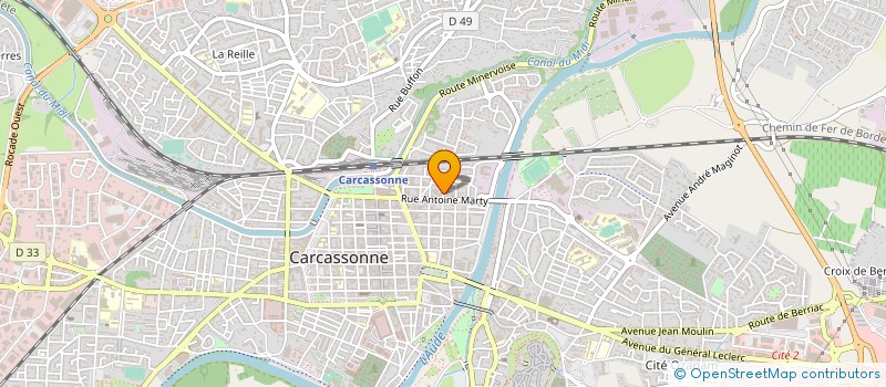 localisation de l'entreprise ASSOCIATION ADMR DE CARCASSONNE  CARCASSONNE