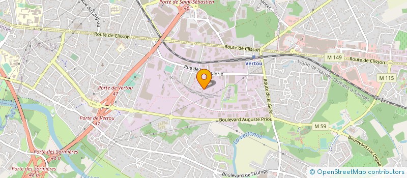 localisation de l'entreprise ASSOCIATION ADMR DES SERVICES A DOMICILE DE LOIRE-ATLANTIQUE à VERTOU