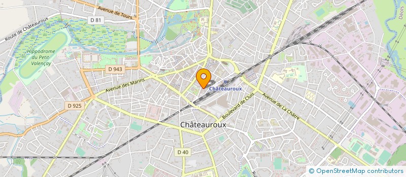 localisation de l'entreprise ASSOCIATION ADMR TISF DE L'INDRE  CHATEAUROUX