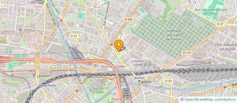 localisation de l'entreprise ASSOCIATION ADN SOCIAL  PANTIN