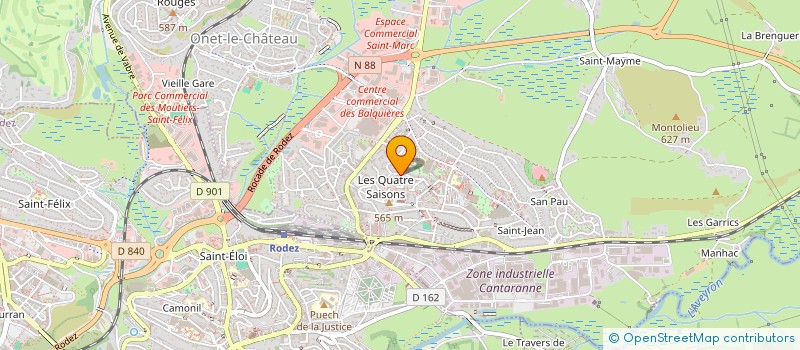 localisation de l'entreprise ASSOCIATION ADULTES ET JEUNES HANDICAPES à ONET-LE-CHATEAU