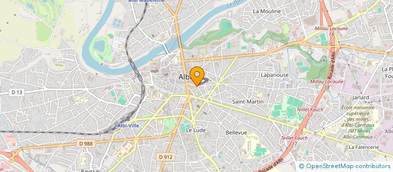 localisation de l'entreprise ASSOCIATION ADULTES JEUNES HANDICAPES à ALBI