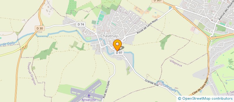 localisation de l'entreprise ASSOCIATION AERO CLUB GASTON CAUDRON  VILLEPREUX