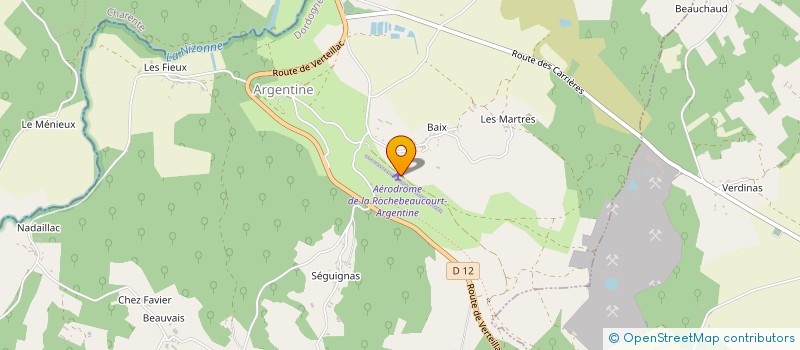 localisation de l'entreprise ASSOCIATION AERONAUTIQUE ROCHEBEAUCOURT  MAREUIL EN PERIGORD