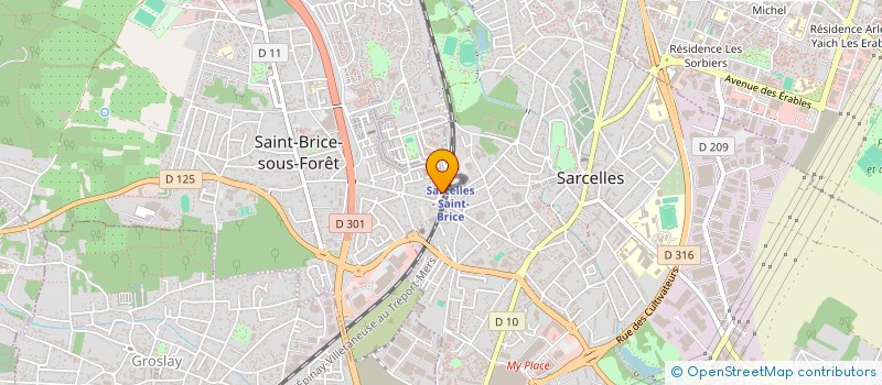 localisation de l'entreprise ASSOCIATION AFRIQUE ENTRAIDE SOLIDARITE  SAINT-BRICE-SOUS-FORET