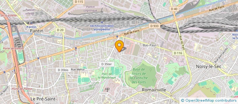 localisation de l'entreprise ASSOCIATION AFRIQUE-EUROPE DE SOLIDARITE  ROMAINVILLE