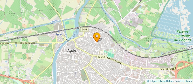 localisation de l'entreprise ASSOCIATION AGATHOISE SPORTIVE ET CULTURELLE  AGDE