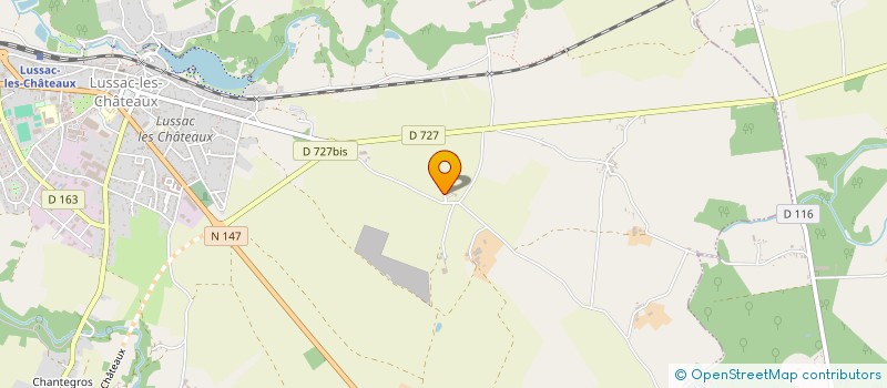 localisation de l'entreprise ASSOCIATION AGIR DURABLEMENT POUR L'EMPLOI ET LA CREATION DE LIENS  LUSSAC-LES-CHATEAUX