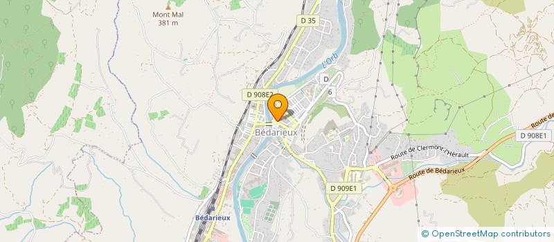 localisation de l'entreprise ASSOCIATION AGORA FORMATION  BEDARIEUX