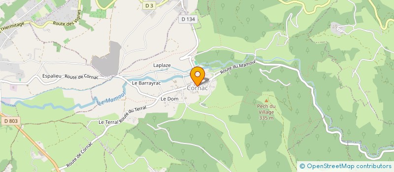 localisation de l'entreprise ASSOCIATION AGREE DE PECHE ET DE PISCICULTURE LA GAULE DE LA CERE  BRETENOUX