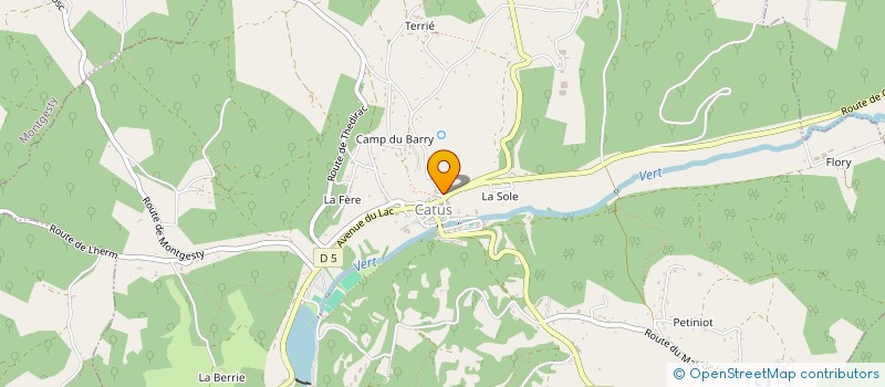 localisation de l'entreprise ASSOCIATION AGREE DE PECHE ET DE PROTECTION DU MILIEU AQUATIQUE DE CACTUS ASSOCIATION DE LA HAUTE  VALLEE DU VERT  CATUS